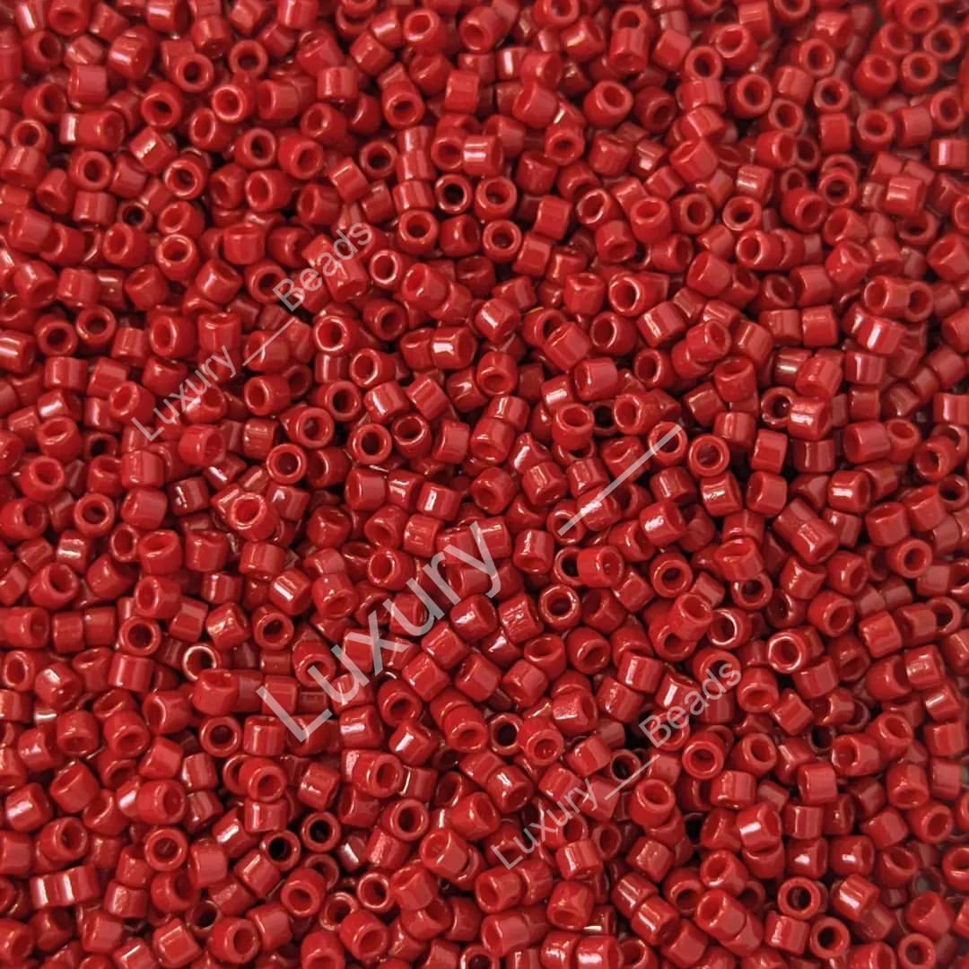Японский бисер Miyuki Delica 11/0. Miyuki DB-2119 Duracoat Opaque Jujube - Темно-красный (Мармелад), с устойчивым покрытием Duracoat