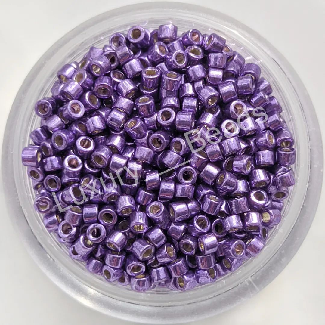 Японский бисер Miyuki Delica 11/0. Miyuki DB-2509 Duracoat Galvanized Dark Lilac